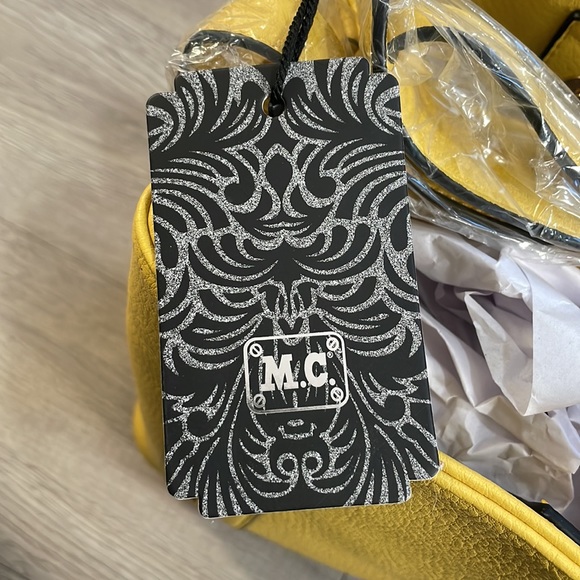 Madi Claire "Brook" Pebble Grain Shoulder Bag w/Adjustable Strap-SunflowerYellow - Picture 9 of 11